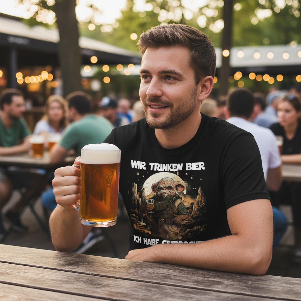 Wir trinken Bier ich habe gesprochen - Mandalorian - Herren Shirt
