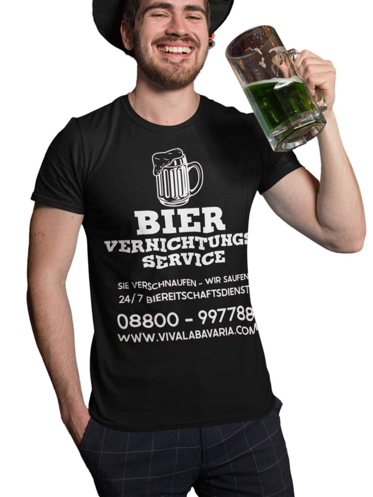 Bier vernichtungs Service Biereitschaftsdienst - Herren Premium Bio T-Shirt