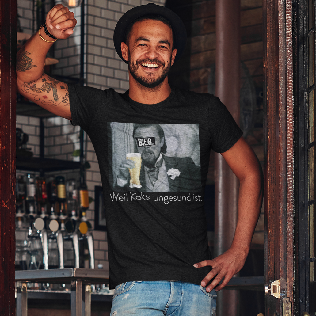 Leonardo DiCaprio - Bier weil Koks ungesund ist - Herren Shirt