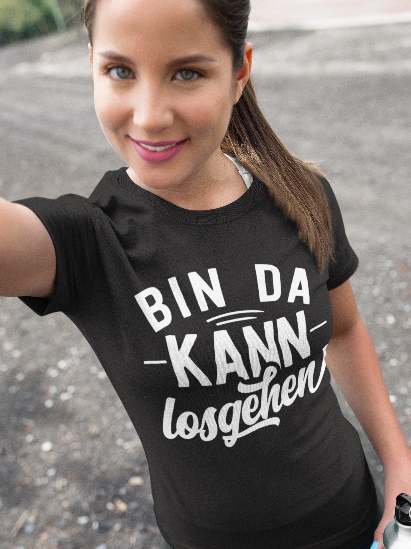 Bin da kann losgehen - Damenshirt