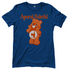 Blaues Aperol Bärchi Glücksbärchi Damenshirt mit Flasche und Glas