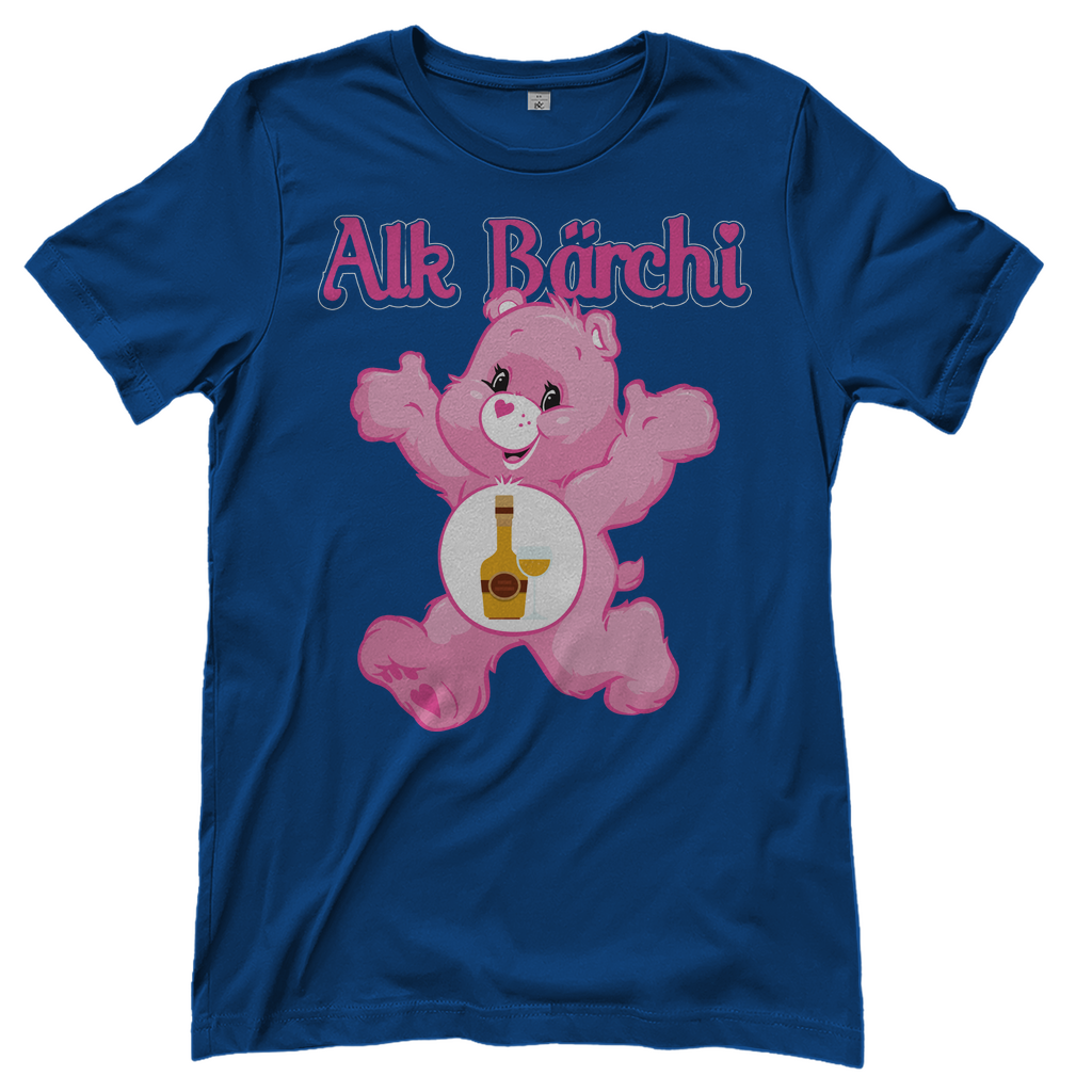Blaues Damenshirt mit Alk Bärchi Glücksbärchi Design