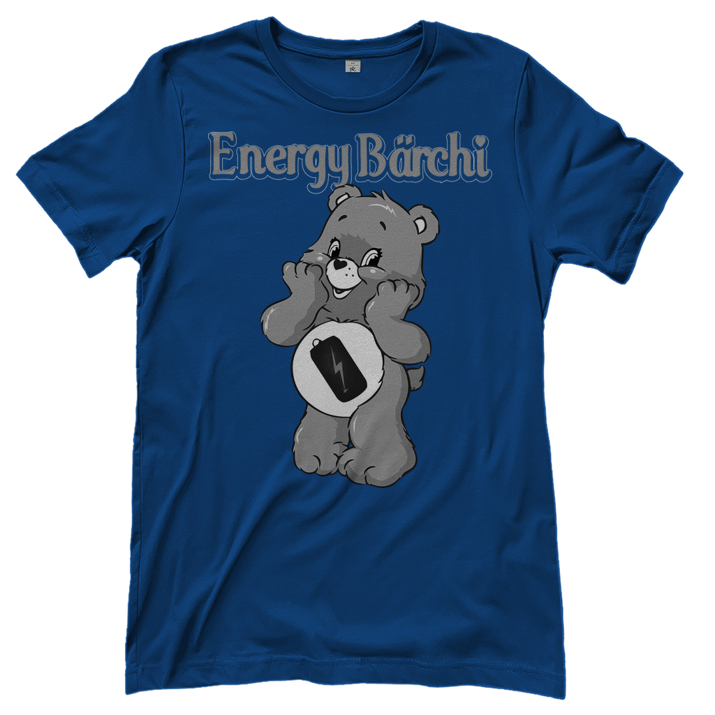 Blaues Damenshirt mit Energy Bärchi Glücksbärchi Design