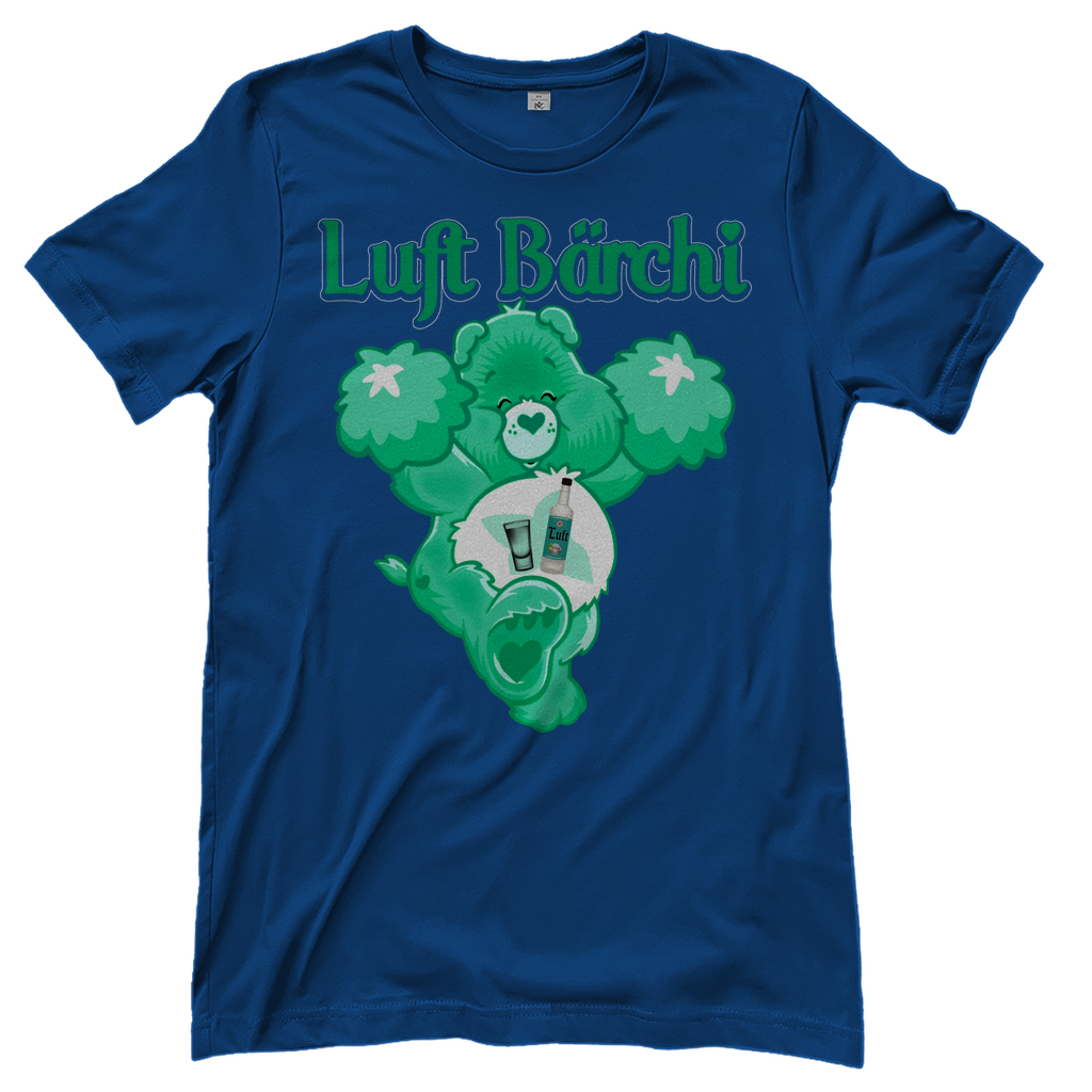 Blaues Damenshirt mit Luft Bärchi Glücksbärchi Design