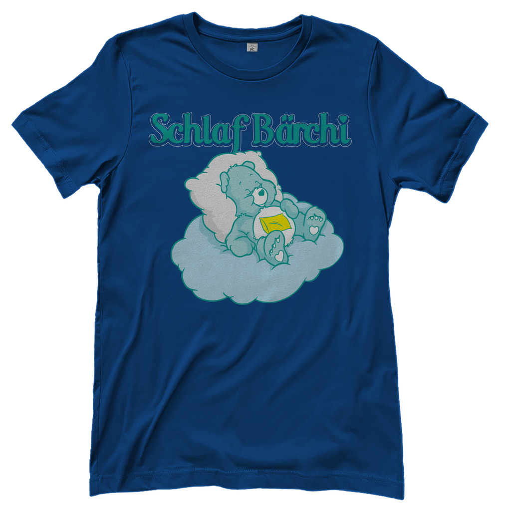 Blaues Damenshirt mit Schlaf Bärchi Design