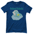 Blaues Damenshirt mit Schlaf Bärchi Design