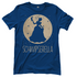 Blaues Damenshirt mit Schwipserella Prinzessin Design