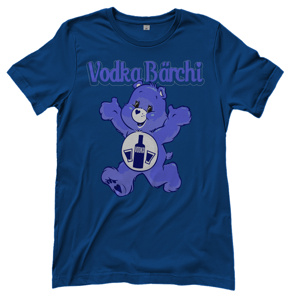 Blaues Damenshirt mit Vodka Bärchi Design