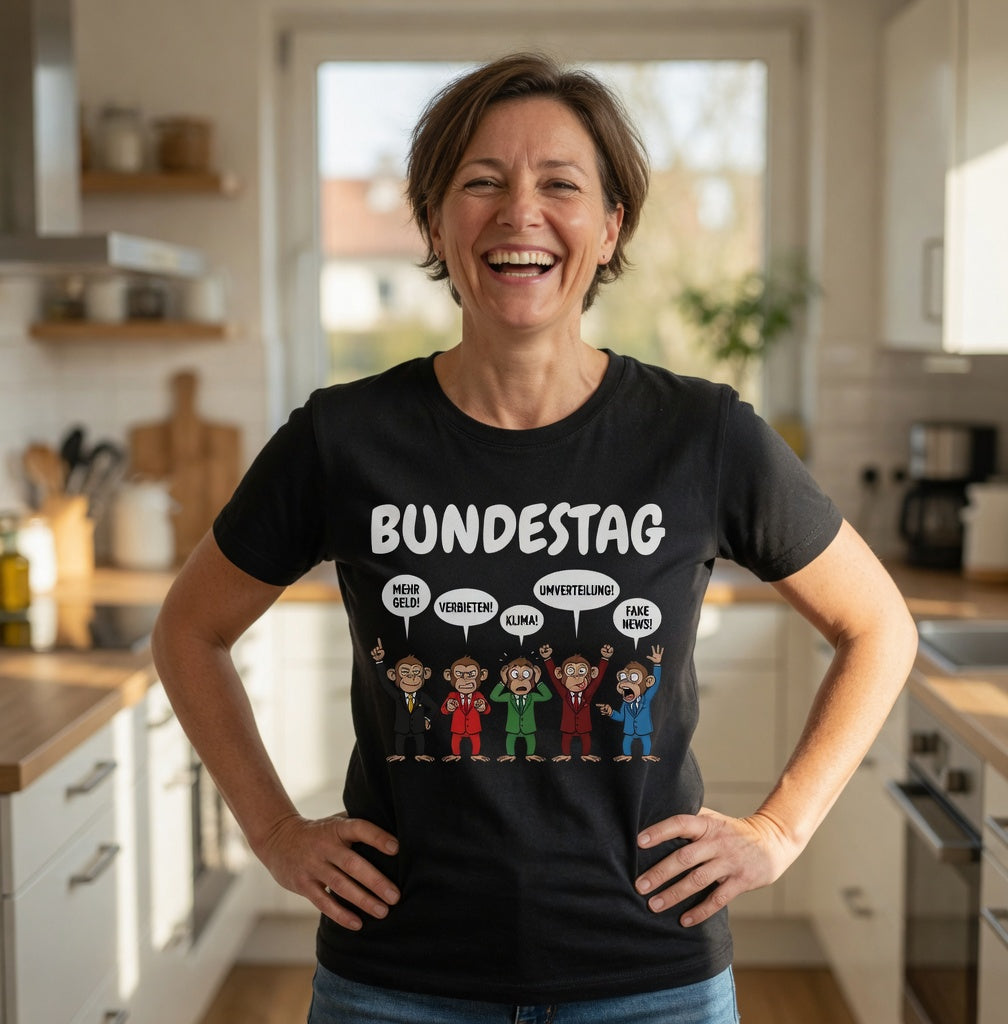 Bundestag voller Affen - Damen Premium Bio T-Shirt