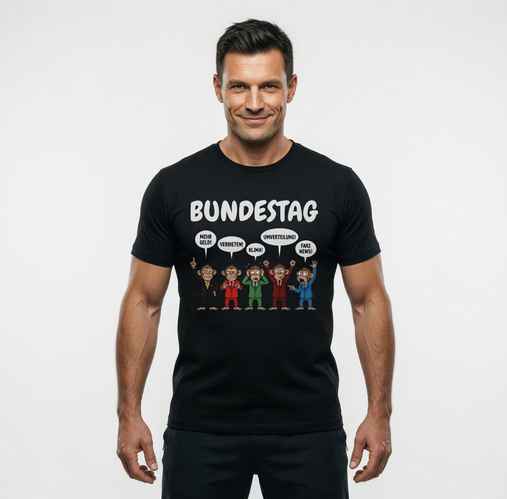 Bundestag voller Affen - Herren T-Shirt
