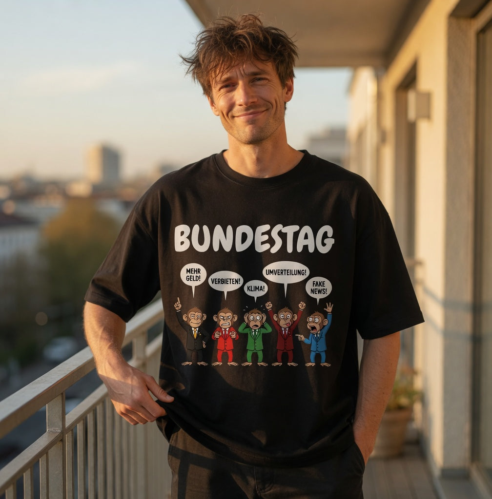 Bundestag voller Affen - Jack and Jones Oversize T-Shirt