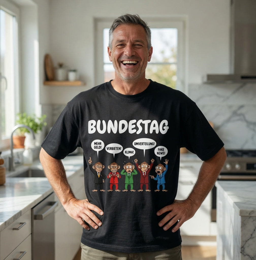Bundestag voller Affen - Jack and Jones Oversize T-Shirt