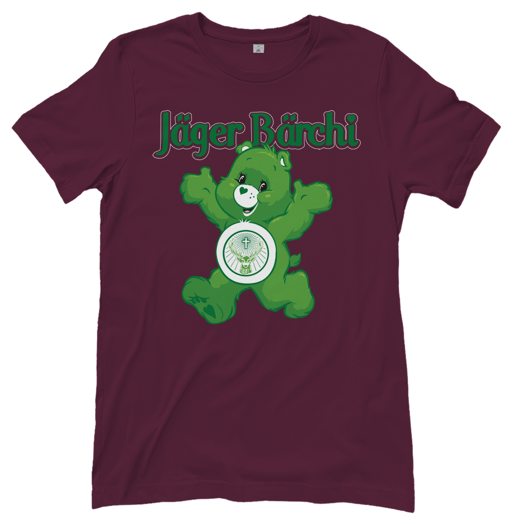 Burgundy Damenshirt mit Jägermeister Bärchi Design