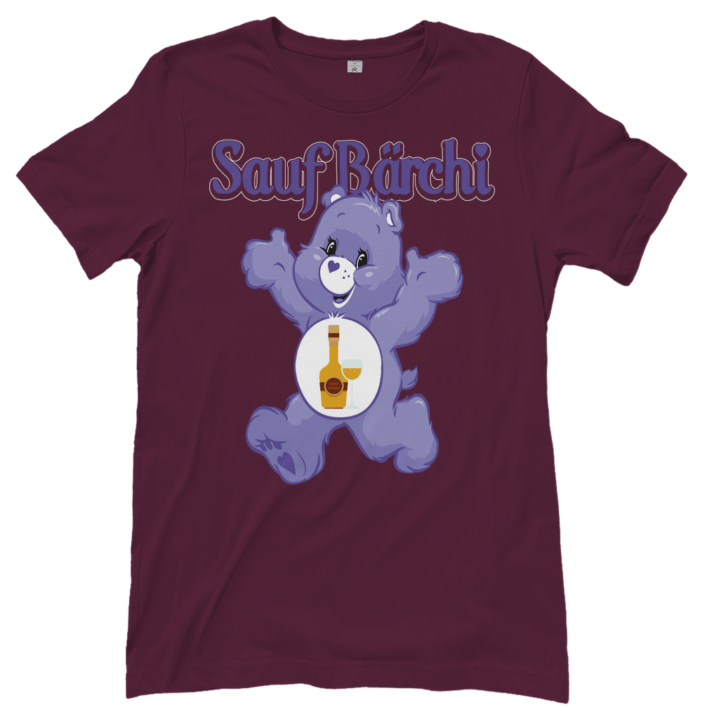 Sauf Bärchi - Glücksbärchi - Damenshirt Burgundy