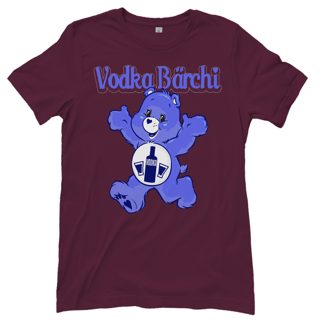 Burgundy Damenshirt mit Vodka Bärchi Design