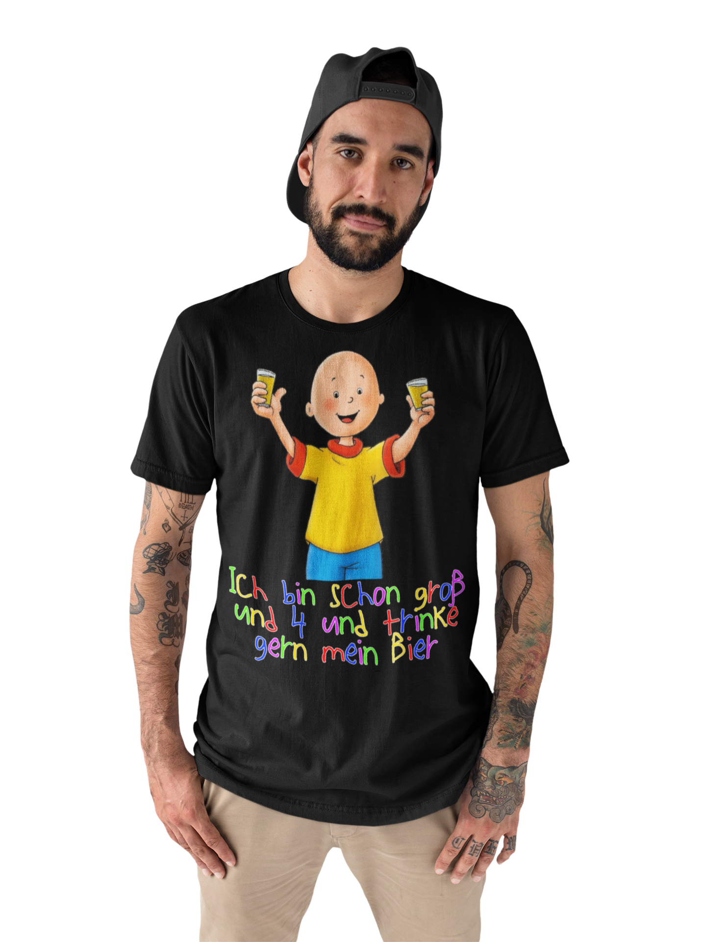 Caillou ich bin schon groß und vier und trinke gern mein Bier - Herren Premium Bio T-Shirt
