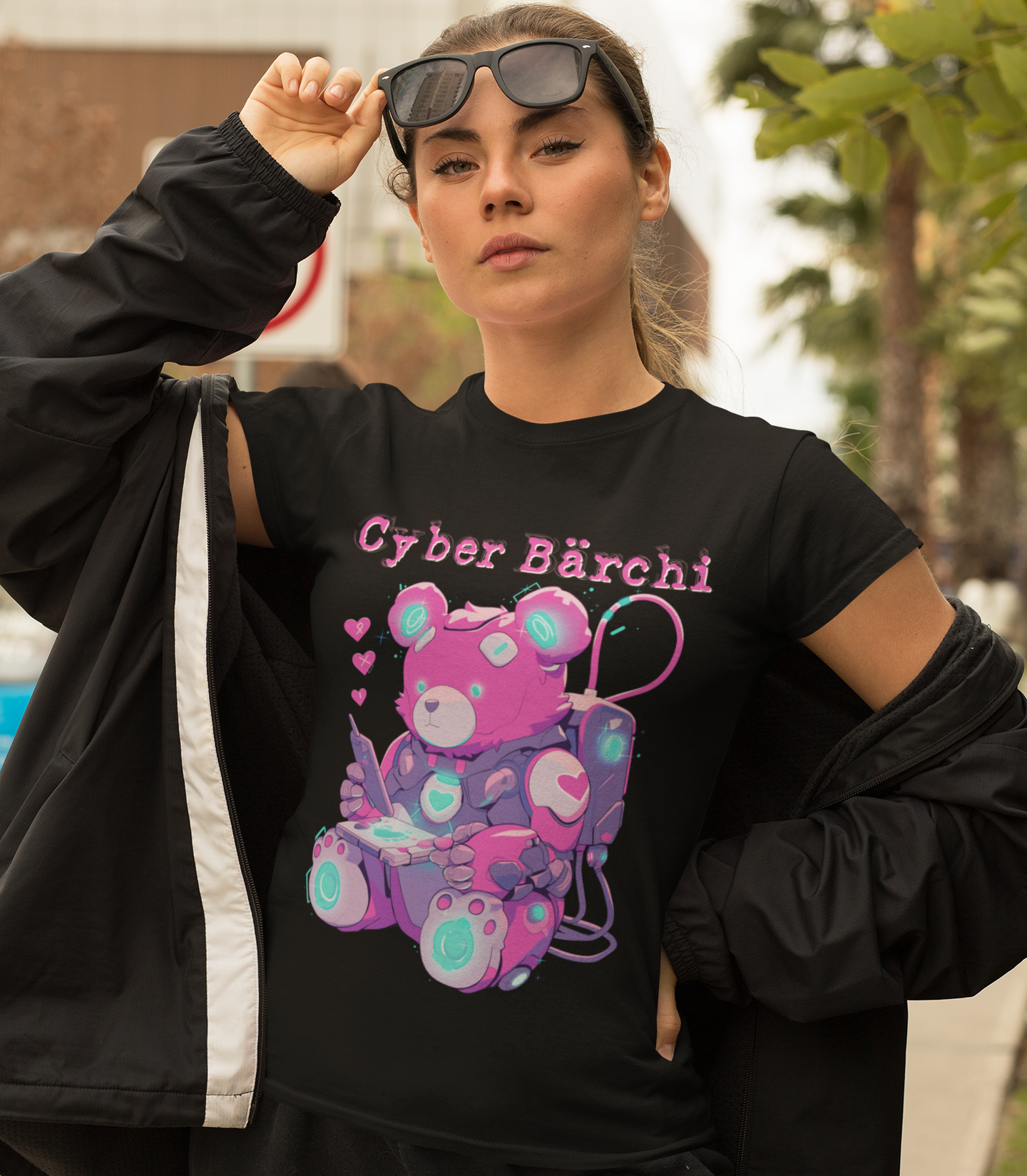Cyber Bärchi - Glücksbärchi - Damenshirt