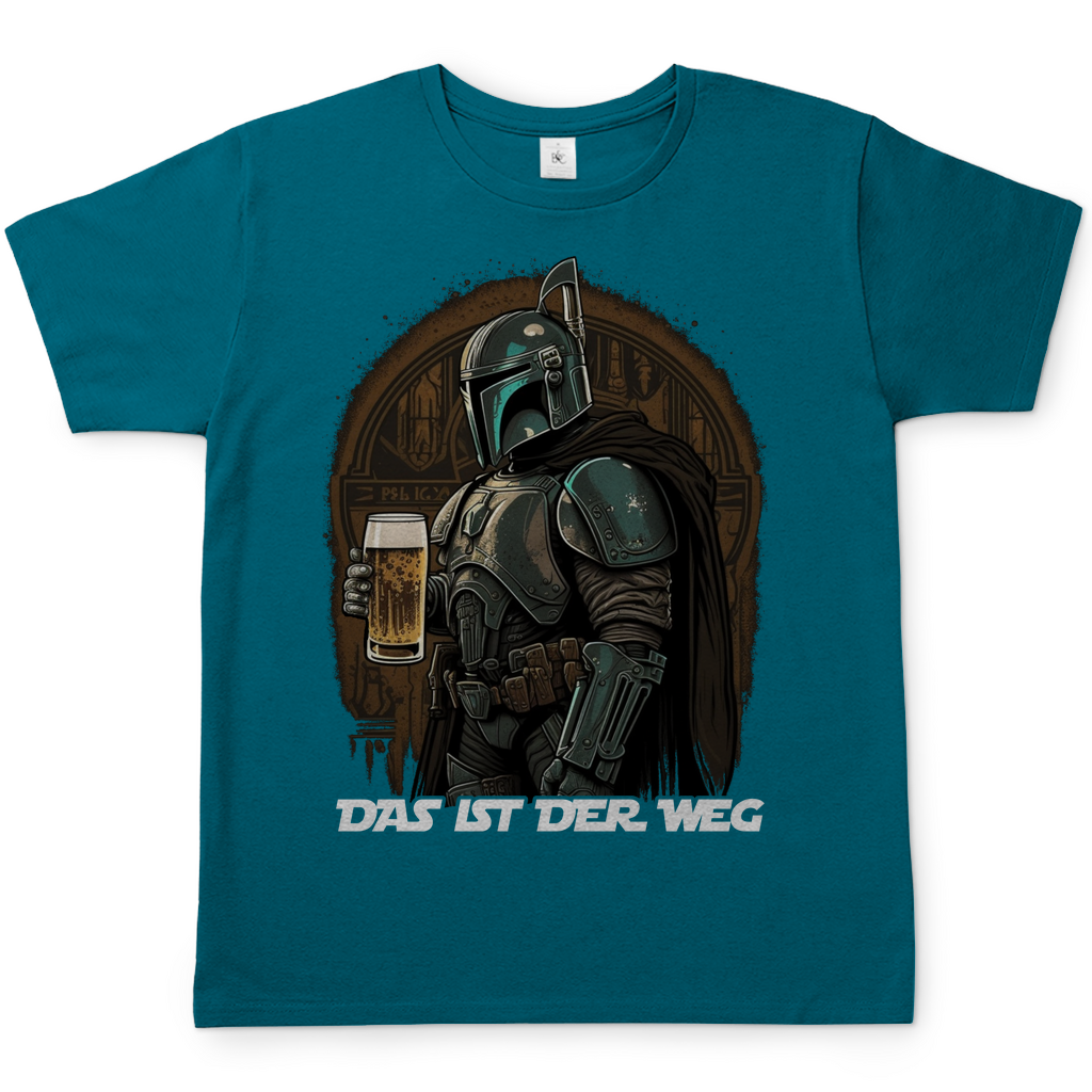 Das ist der Weg Mandalorian Herren Shirt mit Bierglas in Diva Blau