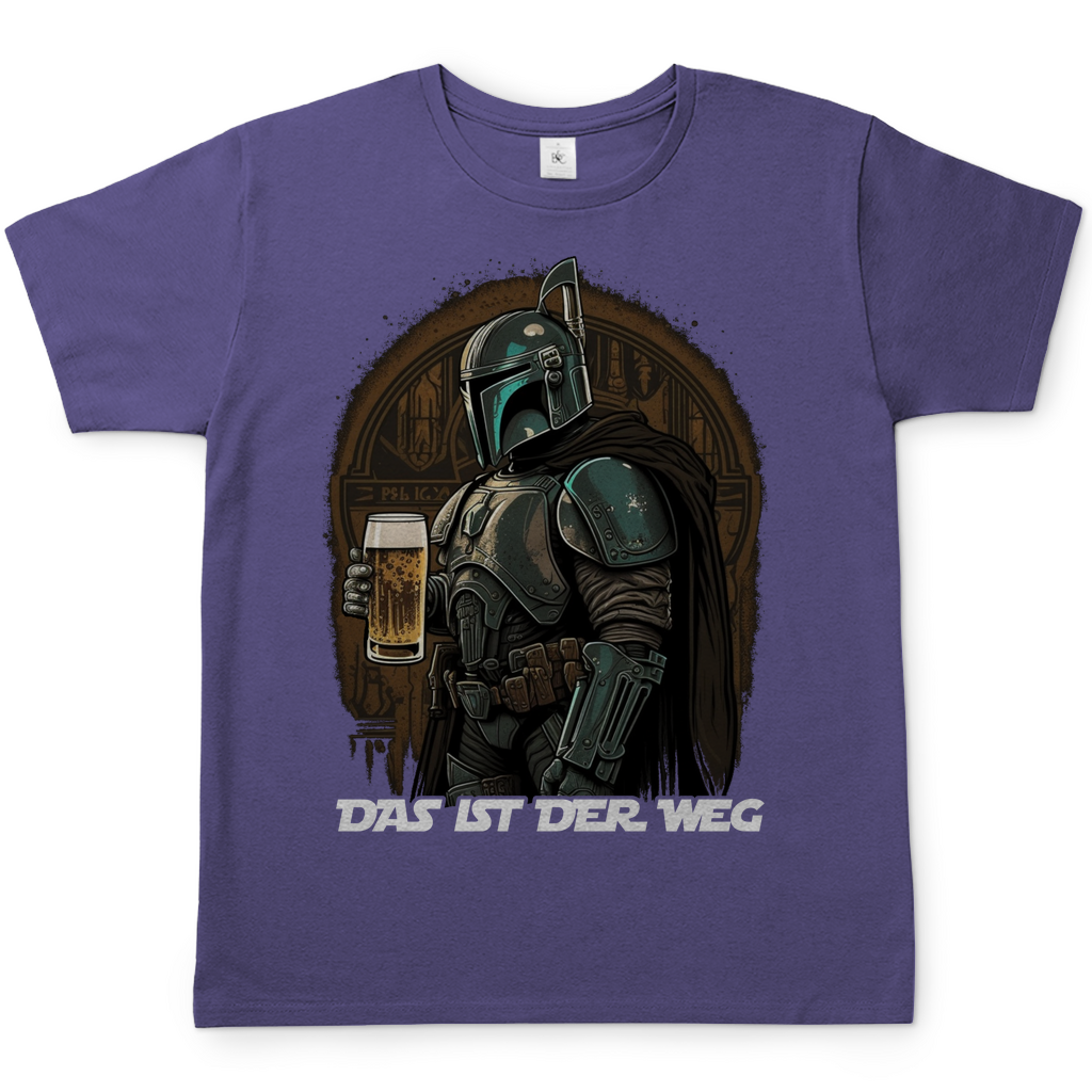 Das ist der Weg Mandalorian Herren Shirt mit Bierglas in Lila