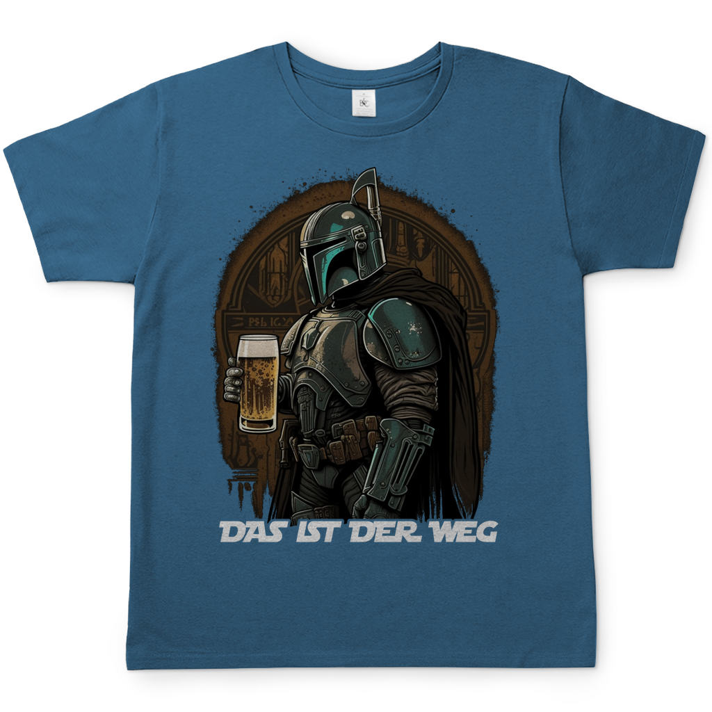 Das ist der Weg Mandalorian Herren Shirt mit Bierglas in Stone Blue