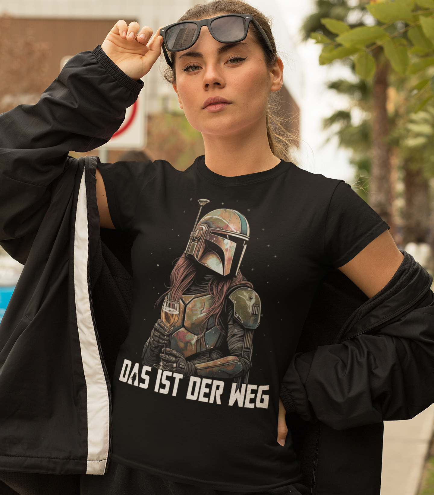 Das ist der Weg - Mandalorianerin Wein - Damen Premium Bio T-Shirt