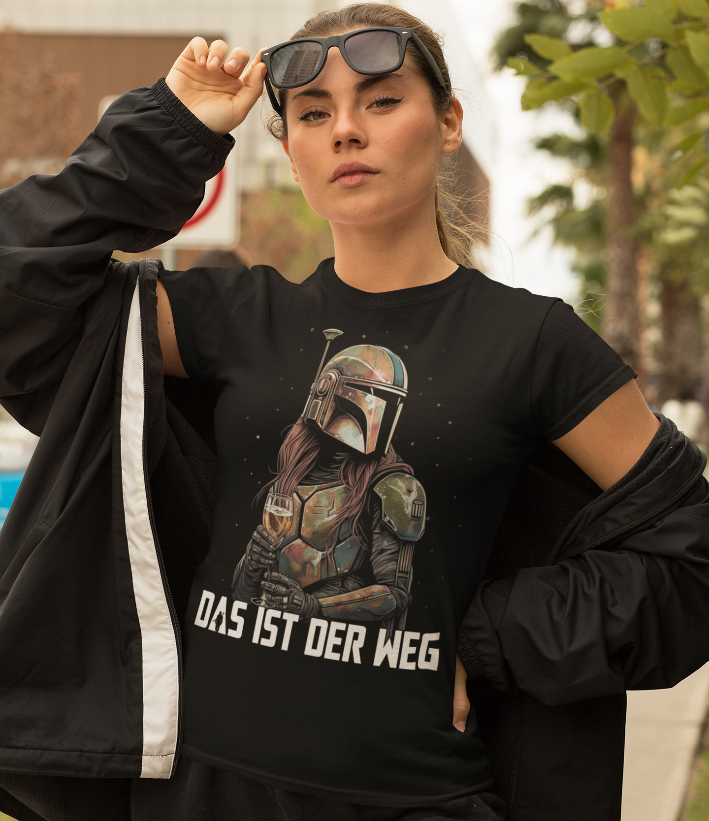 Das ist der Weg - Mandalorianerin Wein - Damenshirt