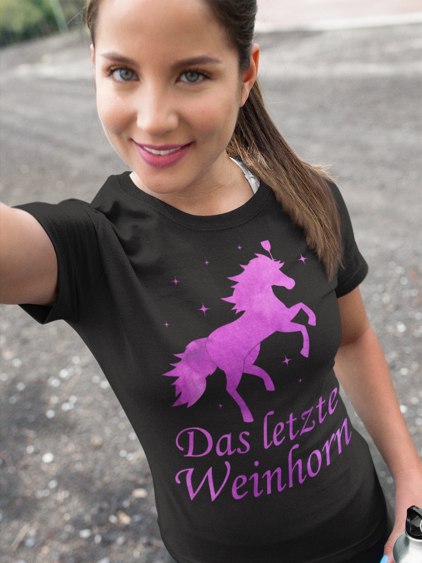Das letzte Weinhorn Wein Einhorn Pferd Weinliebhaberin Weintrinkerin - Damen Premium Bio T-Shirt