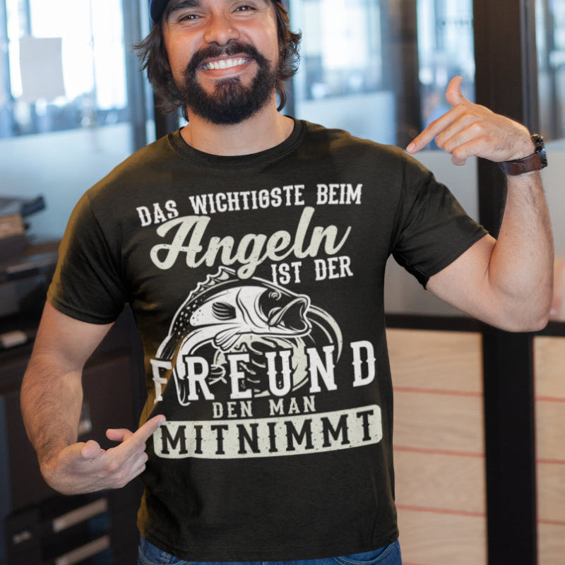 Angler Freundschaft Shirt Männer – Das Wichtigste ist der Freund beim Angeln