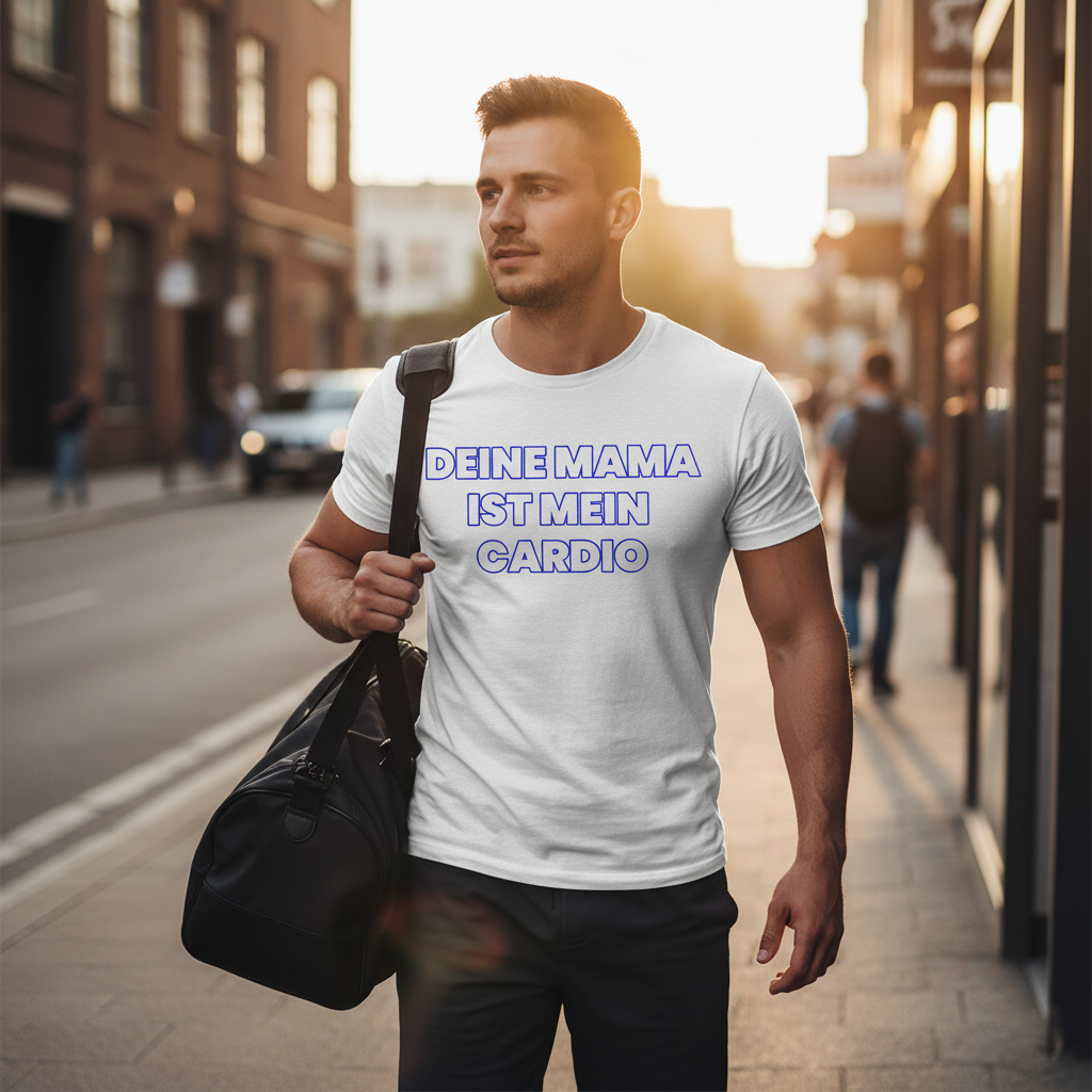 Deine Mama ist mein Cardio - Herren T-Shirt