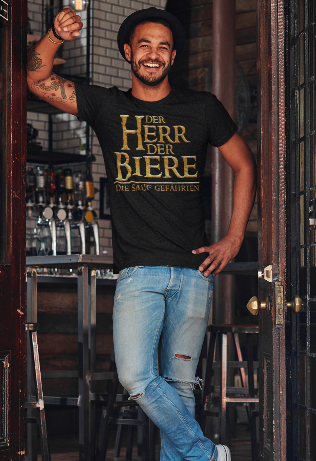 Der Herr der Biere die Sauf Gefährten - Herren Premium Bio T-Shirt