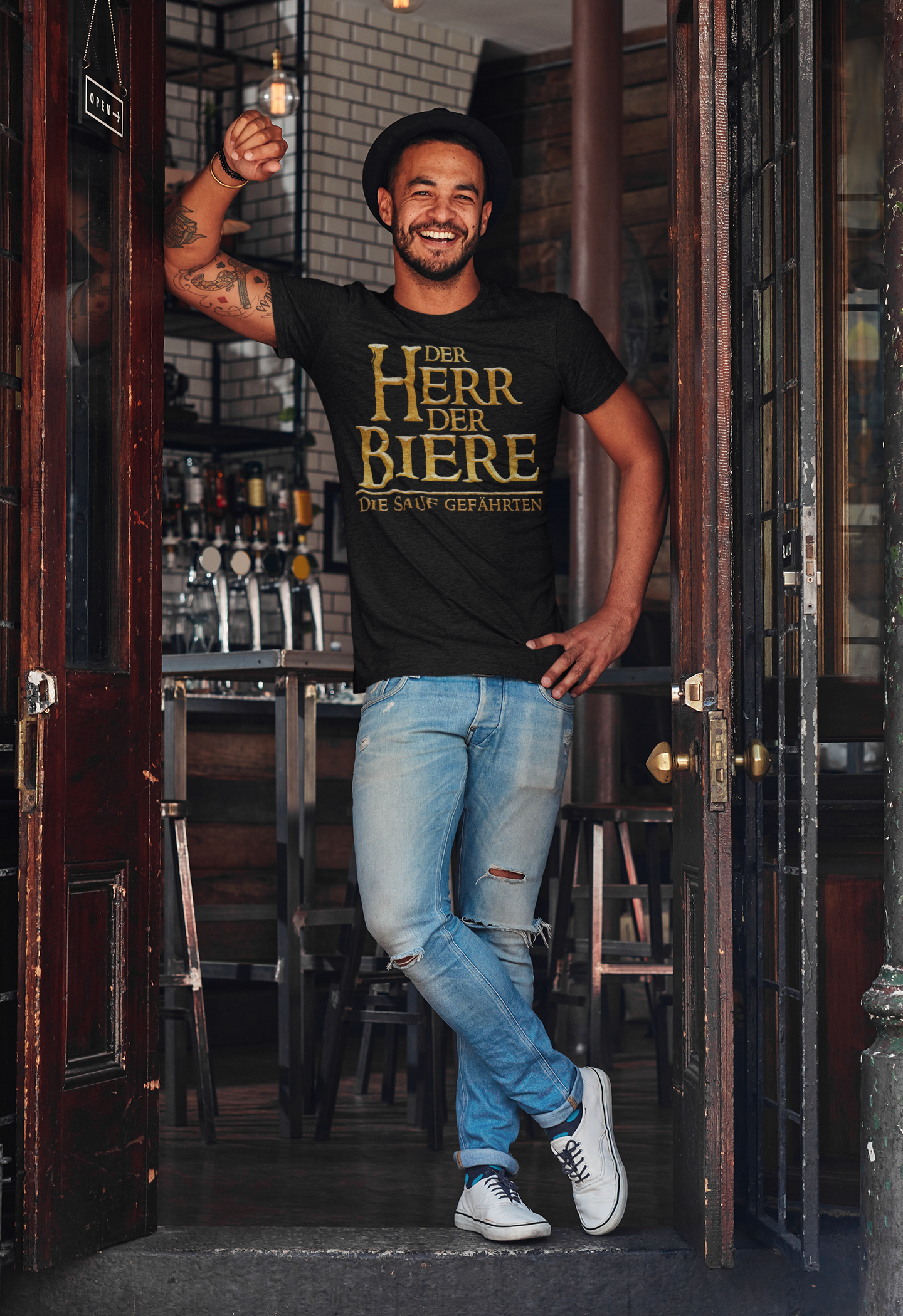Der Herr der Biere die sauf Gefährten HDR - Herren Shirt