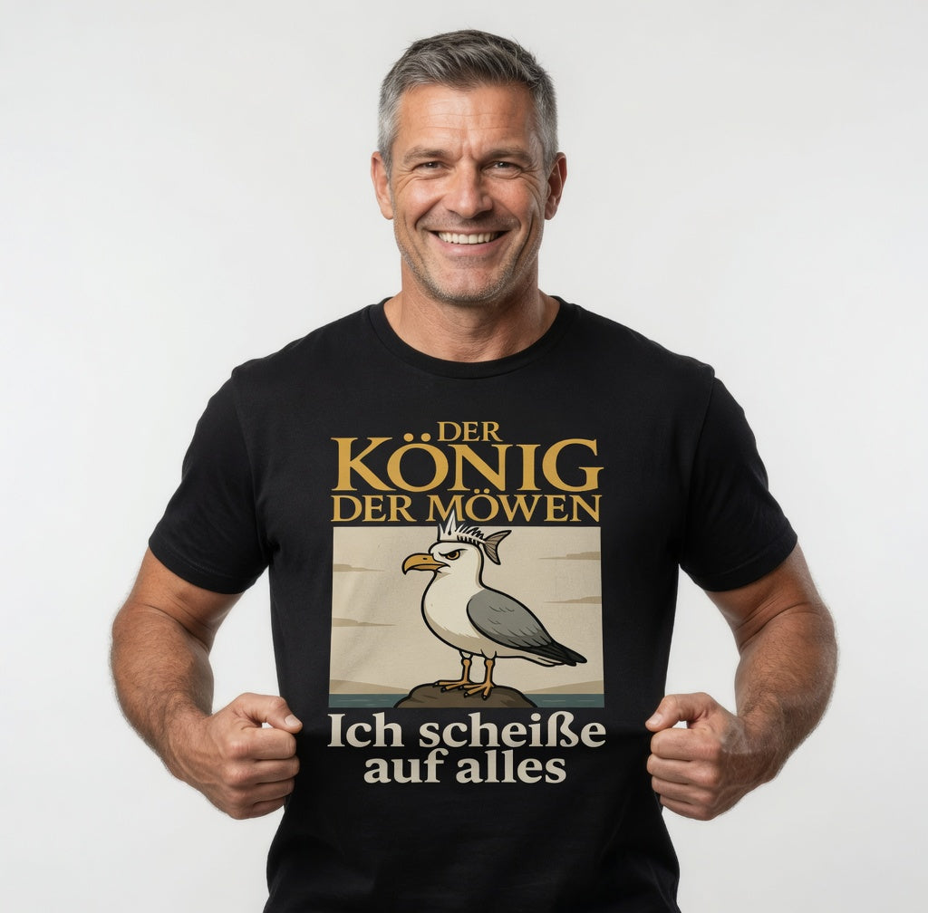 Der König der Möwen ich scheiße auf alles - Herren T-Shirt