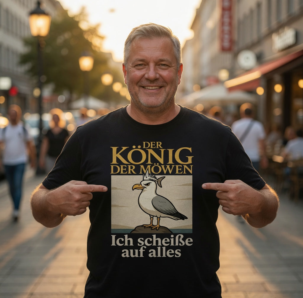 Der König der Möwen ich scheiße auf alles - Herren T-Shirt