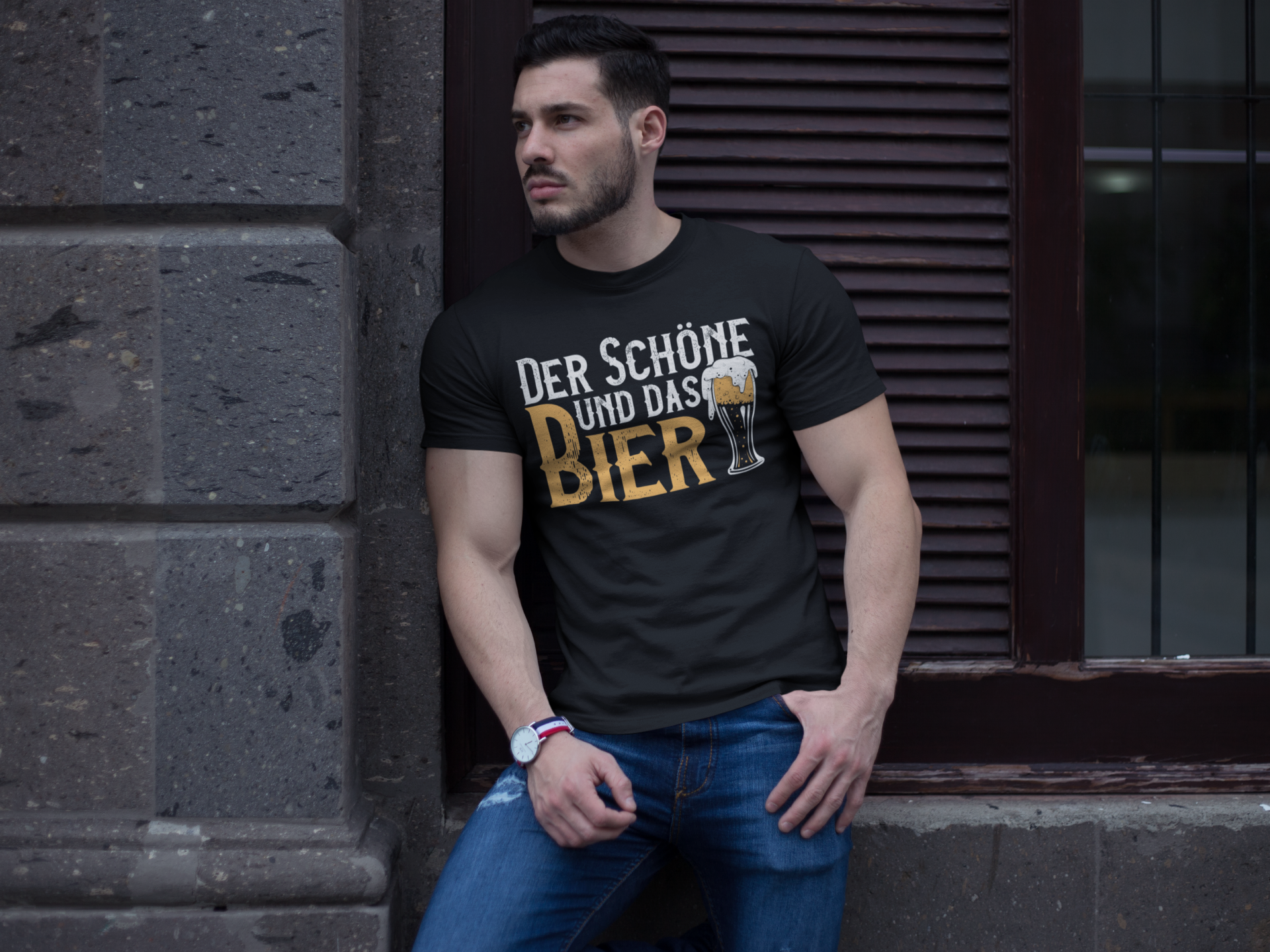 Der Schöne und das Bier - Herren Shirt