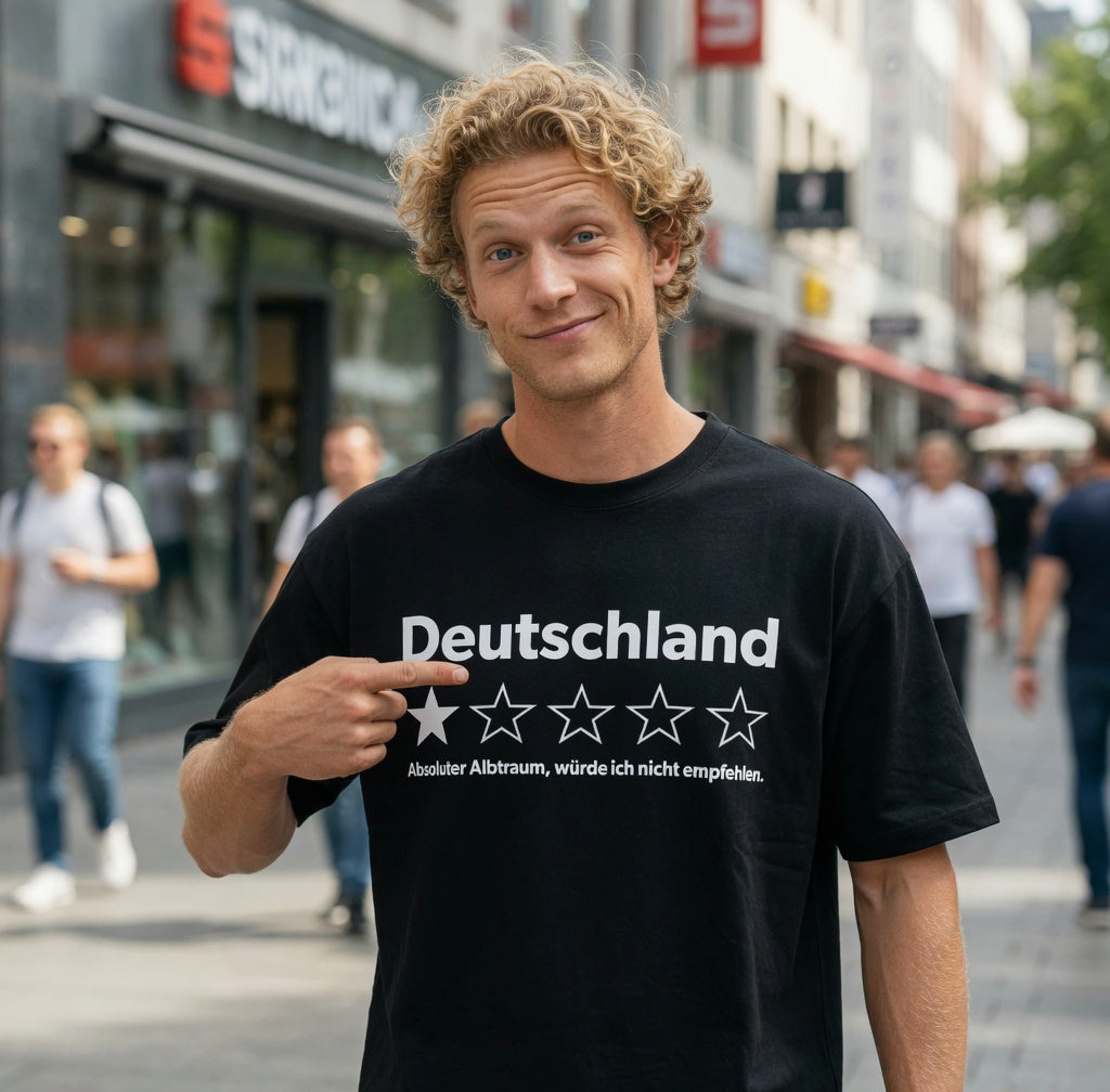 Deutschland 1 Stern absoluter Albtraum - Jack and Jones Oversize T-Shirt
