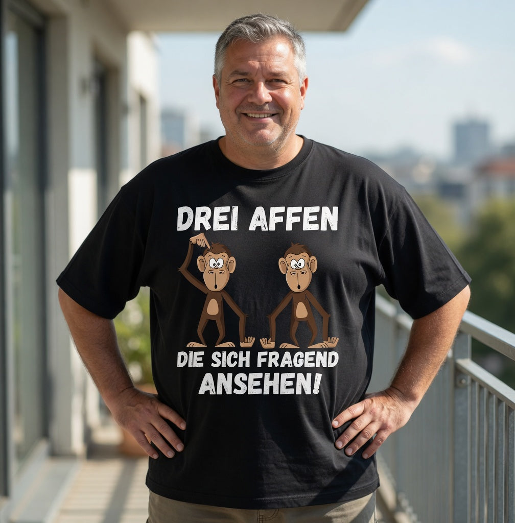Drei Affen die sich fragend ansehen! - Jack and Jones Oversize T-Shirt