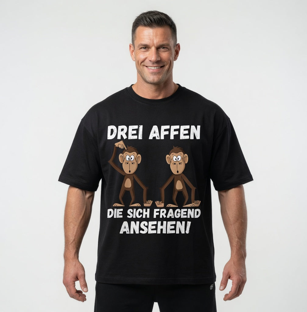 Drei Affen die sich fragend ansehen! - Jack and Jones Oversize T-Shirt