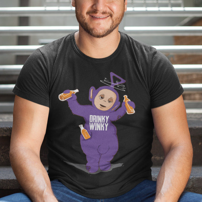 Teletubbie Partyshirt – Drinky Winky Shirt für Männer mit Alkohol Humor