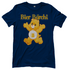 Dunkelblaues Bier Bärchi Glücksbärchi Damenshirt mit Flasche und Glas