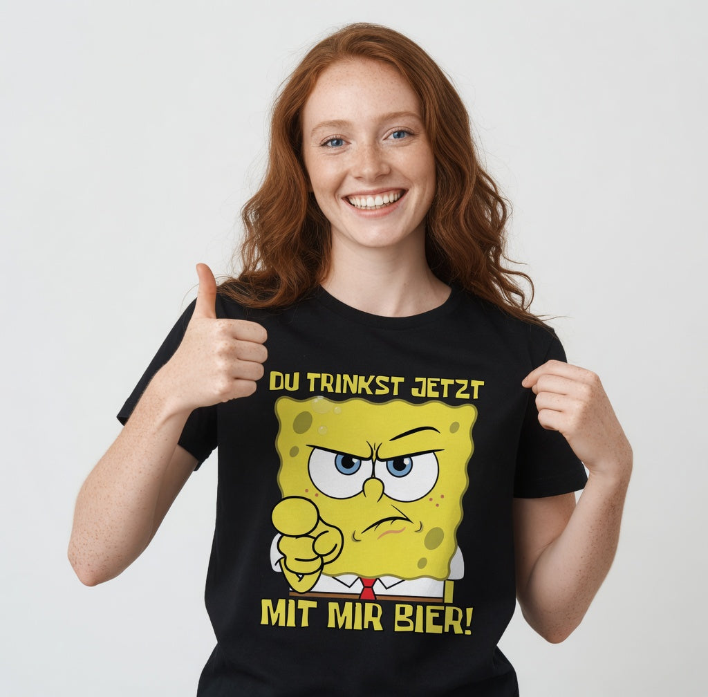 Du trinkst jetzt mit mir Bier - Damen Premium Bio T-Shirt
