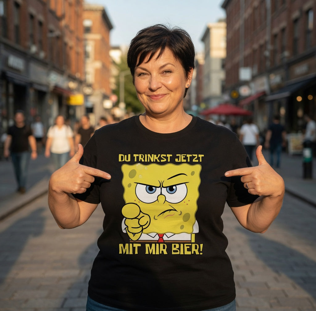 Du trinkst jetzt mit mir Bier - Damen Premium Bio T-Shirt