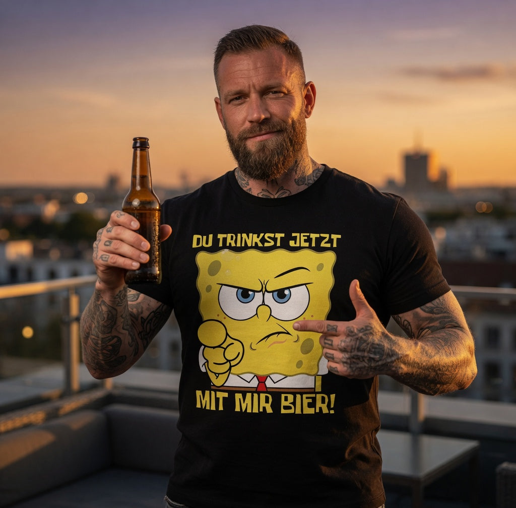 Du trinkst jetzt mit mir Bier - Herren T-Shirt