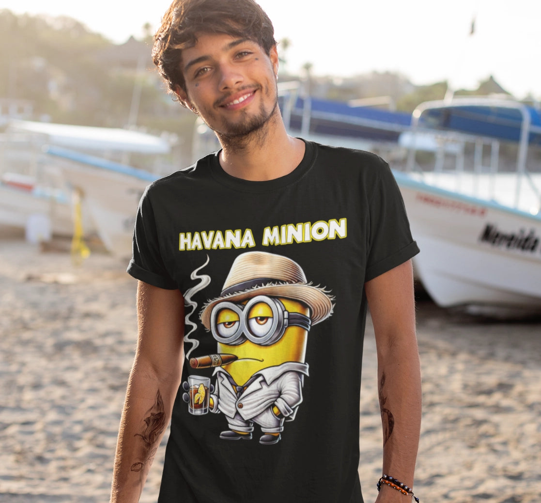 Ein Mann mit Havana Minion Herren Premium Shirt
