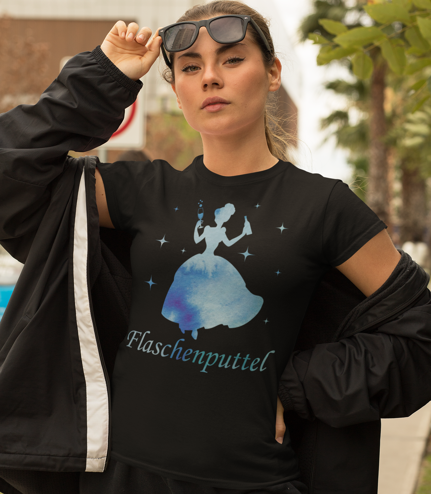 Flaschenputtel - Prinzessin Aquarell - Damenshirt