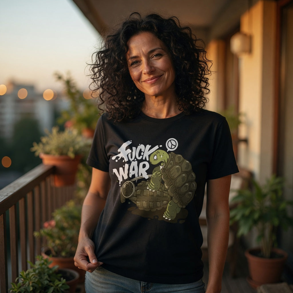 Fuck War Schildkröte Turtle - Damen Premium Bio T-Shirt