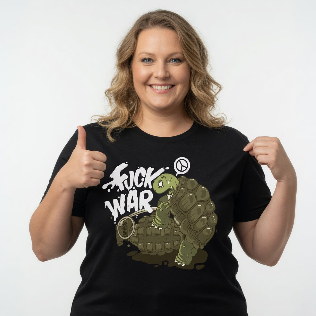 Fuck War Schildkröte Turtle - Damen Premium Bio T-Shirt