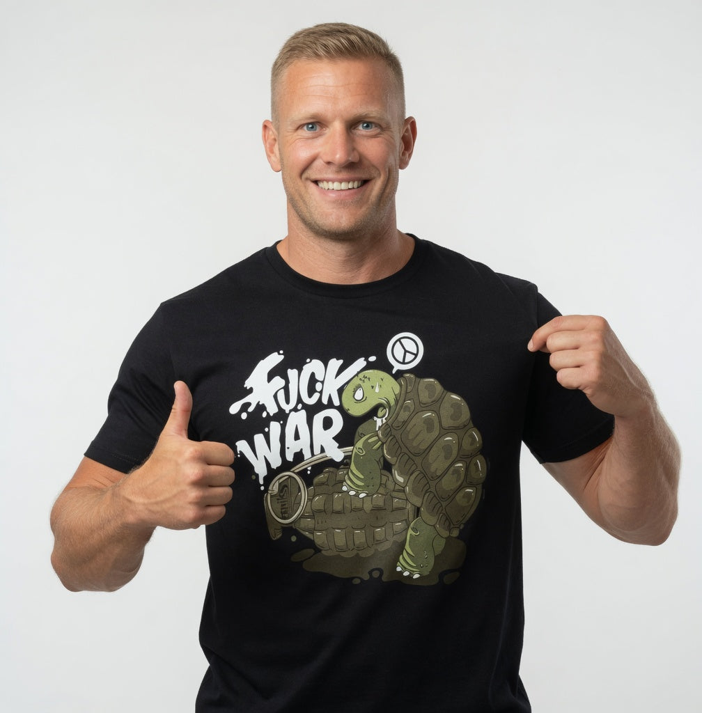 Fuck War Schildkröte Turtle - Herren T-Shirt