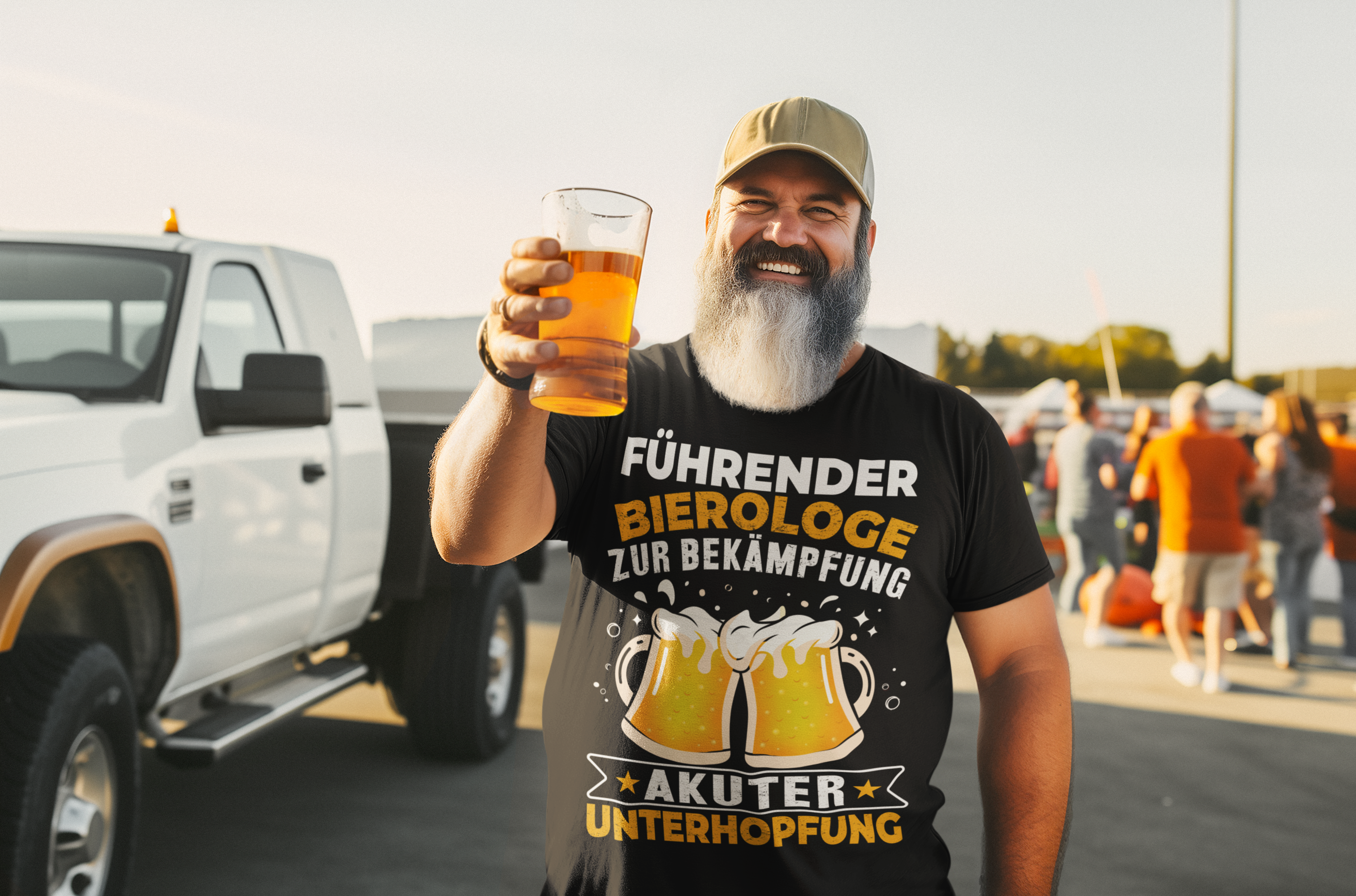 Führender Bierologe zur Bekämpfung akuter Unterhopfung - Herren Shirt