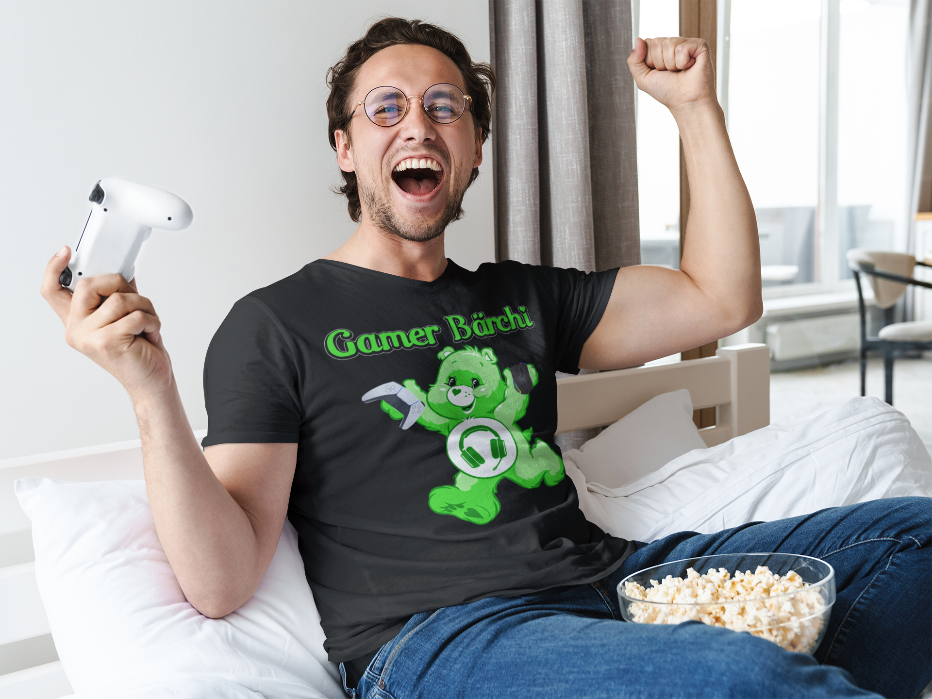 Gamer Bärchi - Glücksbärchi - Herren Shirt