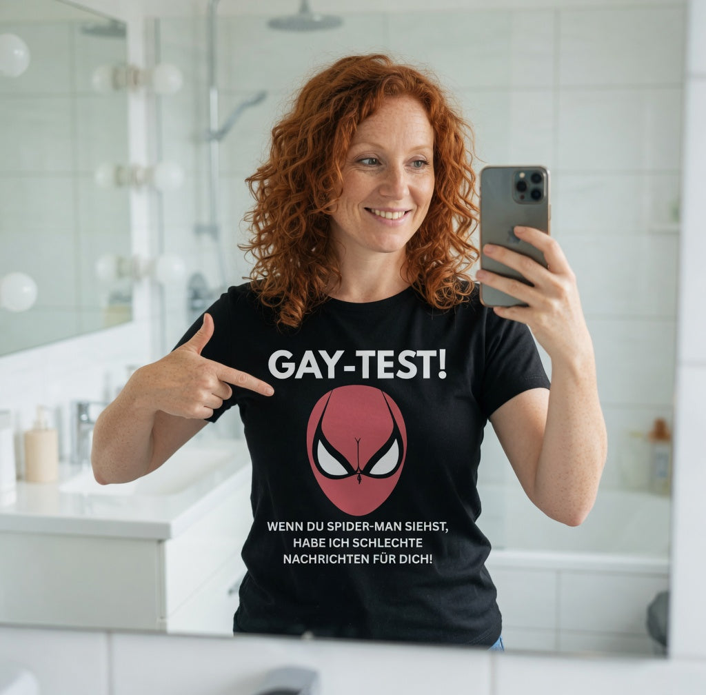 Gay Test wenn du Spider-Man siehst schlechte Nachrichten - Damen Premium Bio T-Shirt